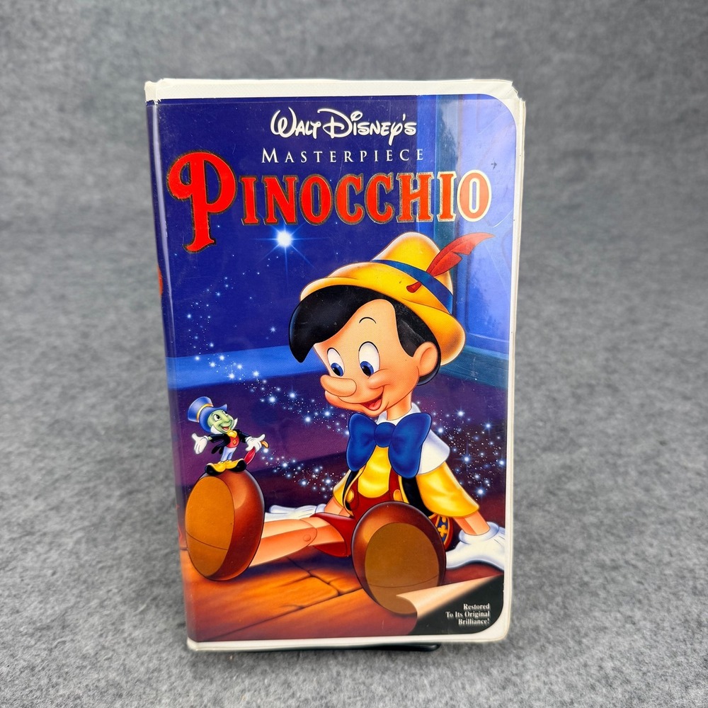 Pinocchio VHS Walt Disney Masterpiece Collection 239 1993 Restored Edition